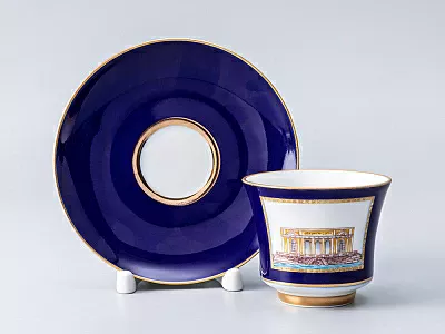 Чашка с блюдцем кофейная 145 мл форма Банкетная рисунок Классика Петербурга 52% №2 арт. 81.18109.00.1