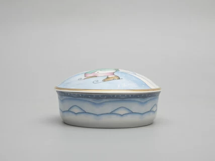 Туалетная коробочка форма Круглая рисунок Зима. Мальчик арт. 81.31062.00.1, 