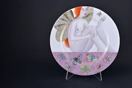 Декоративная тарелка Энтомология, на форме Mazarin 300 мм, арт 60.11600.00.5