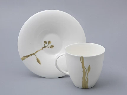 Чашка с блюдцем чайная форма Оливия рисунок Лидия арт. 81.31431.00.1 Чашка с блюдцем чайная форма Оливия рисунок Лидия арт. 81.31431.00.1