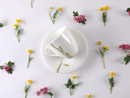 Чашка с блюдцем чайная форма Оливия рисунок Лидия арт. 81.31431.00.1 Чашка с блюдцем чайная форма Оливия рисунок Лидия арт. 81.31431.00.1