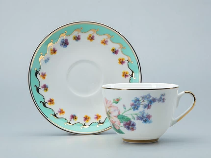 Чашка с блюдцем форма Весенняя 2 рисунок Улыбка флоры 2 арт. 81.30900.00.1 Чашка с блюдцем форма Весенняя 2 рисунок Улыбка флоры 2 арт. 81.30900.00.1