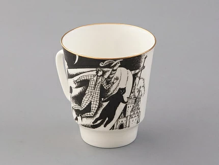 Чашка с блюдцем 165 мл форма Майская рисунок Русские писатели Булгаков, арт. 81.33387.00.1 Чашка с блюдцем 165 мл форма Майская рисунок Русские писатели Булгаков, арт. 81.33387.00.1