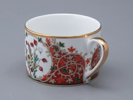 Чашка с блюдцем 250 мл в подарочной упаковке форма Соло рисунок Клюква заповедная, арт. 81.34280.00.1 Чашка с блюдцем 250 мл в подарочной упаковке форма Соло рисунок Клюква заповедная, арт. 81.34280.00.1