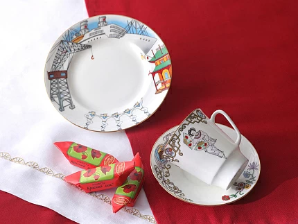 Трехпредметный комплект 165 мл форма Майская рисунок Балет Красный Мак арт. 81.31530.00.1 Трехпредметный комплект 165 мл форма Майская рисунок Балет Красный Мак арт. 81.31530.00.1