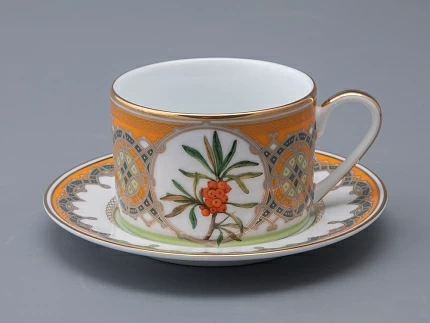 Чашка с блюдцем 250 мл в подарочной упаковке форма Соло рисунок Облепиха сибирская, арт. 81.33948.00.1 Чашка с блюдцем 250 мл в подарочной упаковке форма Соло рисунок Облепиха сибирская, арт. 81.33948.00.1