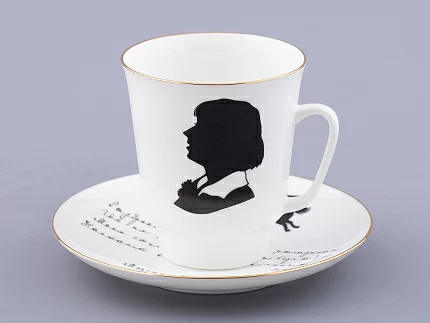 Чашка с блюдцем 165 мл форма Майская, рисунок Русские писатели Цветаева, арт. 81.32766.00.1 Чашка с блюдцем 165 мл форма Майская, рисунок Русские писатели Цветаева, арт. 81.32766.00.1