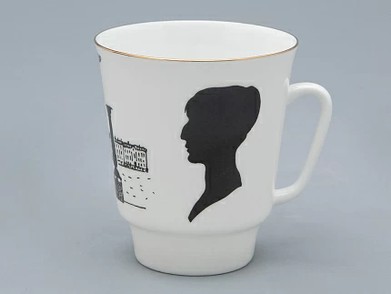 Чашка с блюдцем 165 мл форма Майская рисунок Русские писатели Ахматова, арт. 81.32129.00.1 Чашка с блюдцем 165 мл форма Майская рисунок Русские писатели Ахматова, арт. 81.32129.00.1