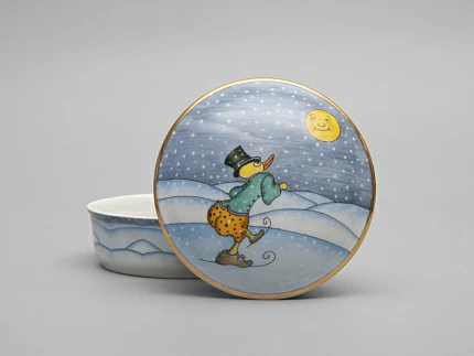 Туалетная коробочка форма Круглая рисунок Зима. Утенок арт. 81.31063.00.1 Туалетная коробочка форма Круглая рисунок Зима. Утенок арт. 81.31063.00.1