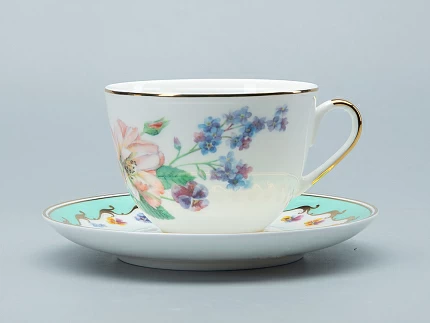 Чашка с блюдцем форма Весенняя 2 рисунок Улыбка флоры 2 арт. 81.30900.00.1 Чашка с блюдцем форма Весенняя 2 рисунок Улыбка флоры 2 арт. 81.30900.00.1